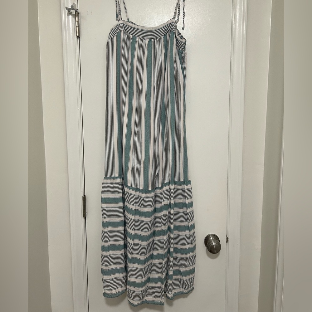 Striped Maxi Dress in Blue and White